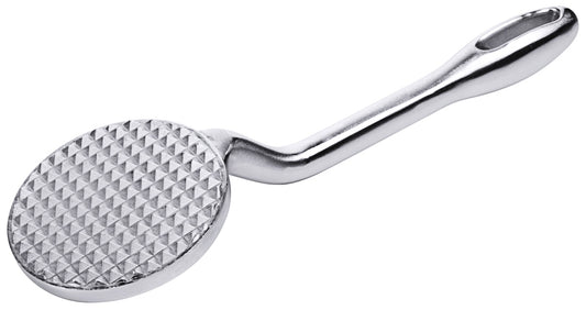 Metallischer Fleischklopfer mit Griff.