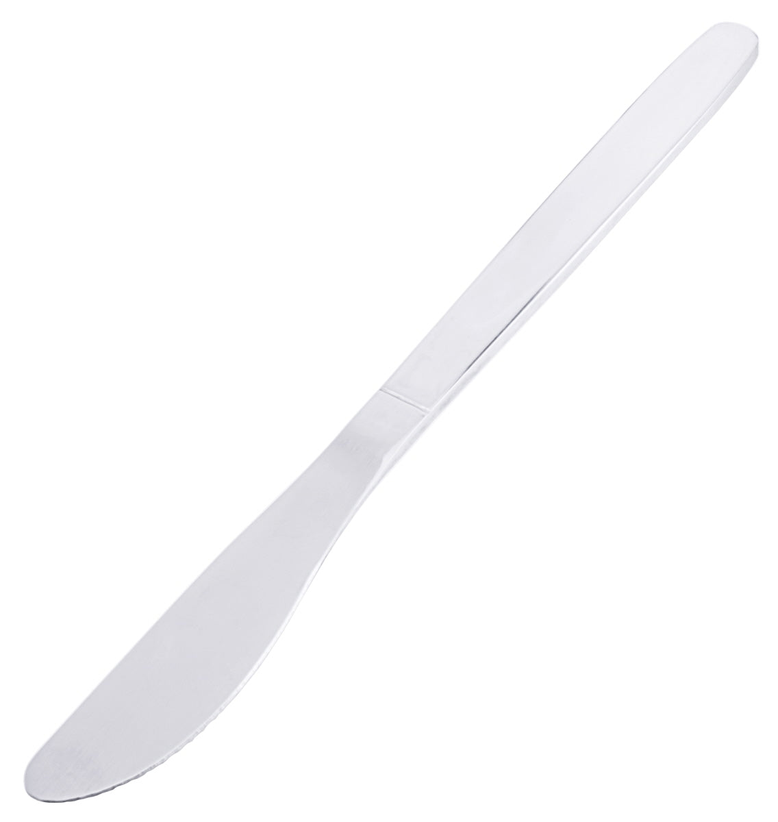Silbernes Buttermesser aus Edelstahl.