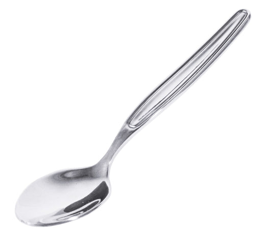 Metalllöffel mit geriffeltem Griff.