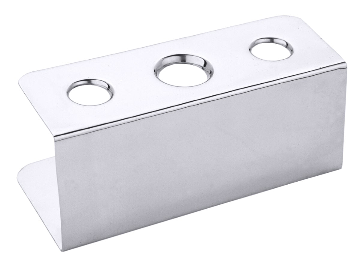 Metallhalterung mit drei Löchern.
