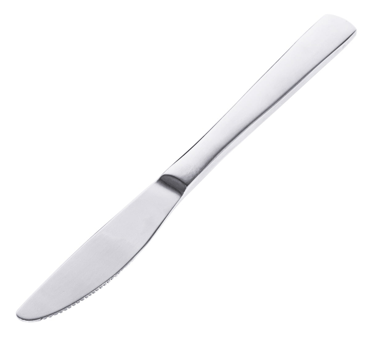 Silbernes Buttermesser aus Edelstahl.