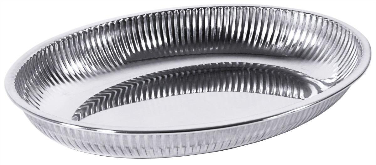 Ovale Edelstahl-Gastronomie-Schale.
