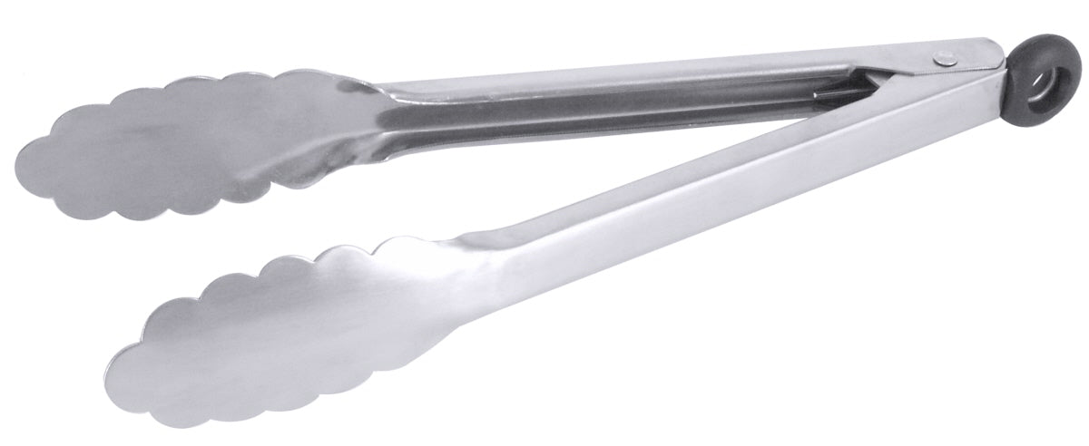 Metall-Küchenzange für Gastronomiebedarf.