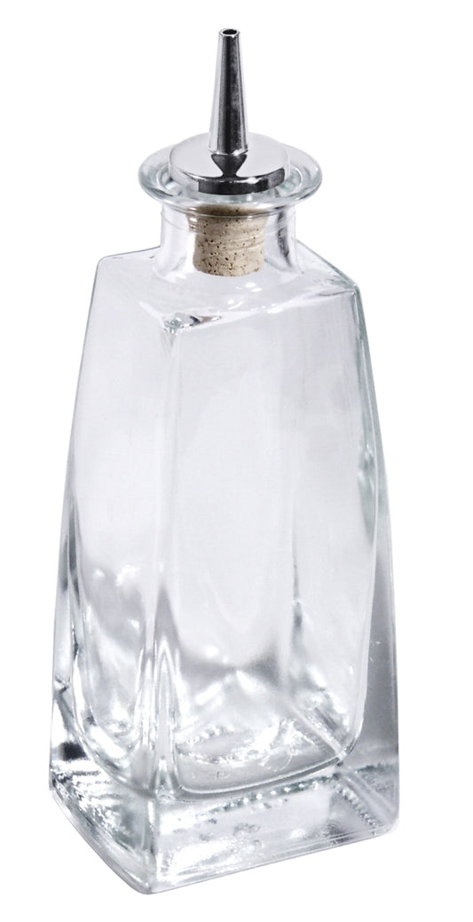 Glasflasche mit Ausgießer.