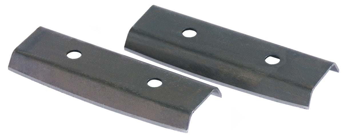 Zwei Metallklingen mit Löchern.