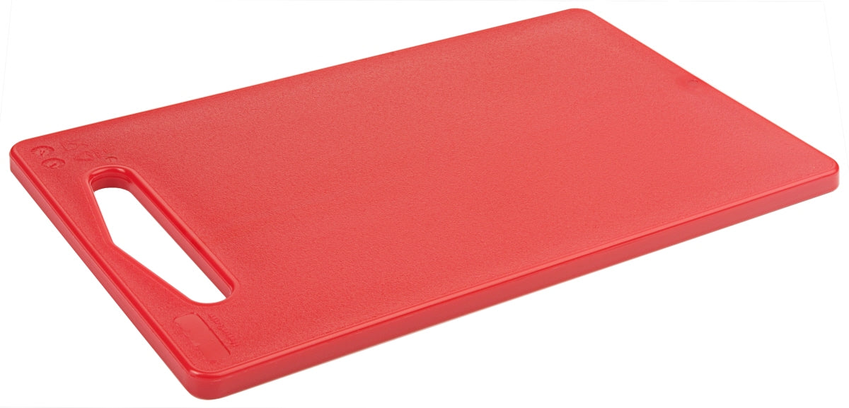 Rotes Schneidebrett aus Kunststoff