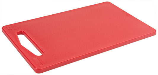 Rotes Schneidebrett aus Kunststoff