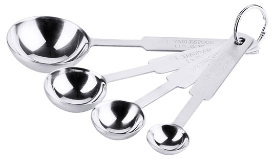 Messlöffel-Set aus Edelstahl.