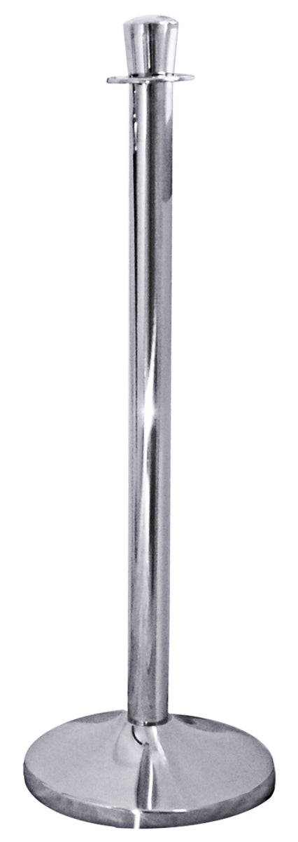 Silberner Tischabfallbehälter aus Metall.