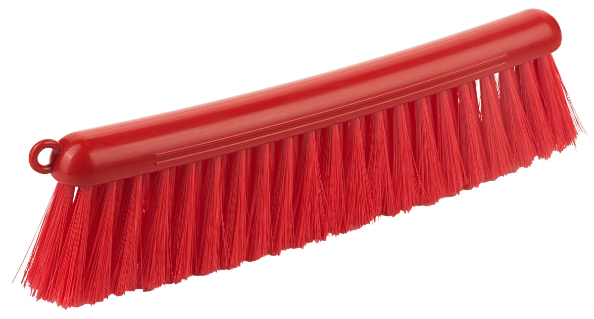 Roter Besen mit weißem Griff.
