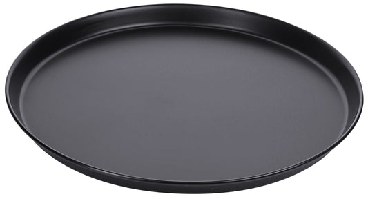 Schwarzes rundes Serviertablett