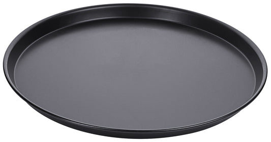 Schwarzes rundes Serviertablett