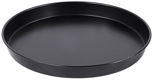 Schwarzes rundes Backblech für Gastronomie.