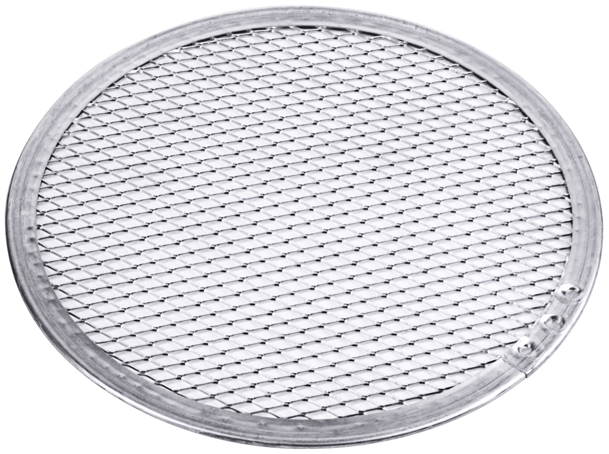 Rundes Metallgitter für Pizza.