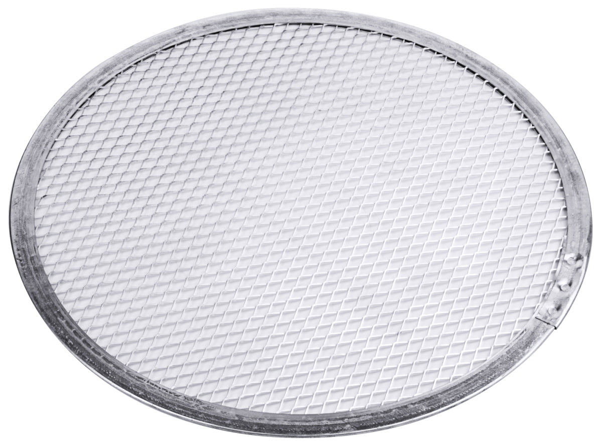 Rundes Metallgitter für Pizza.