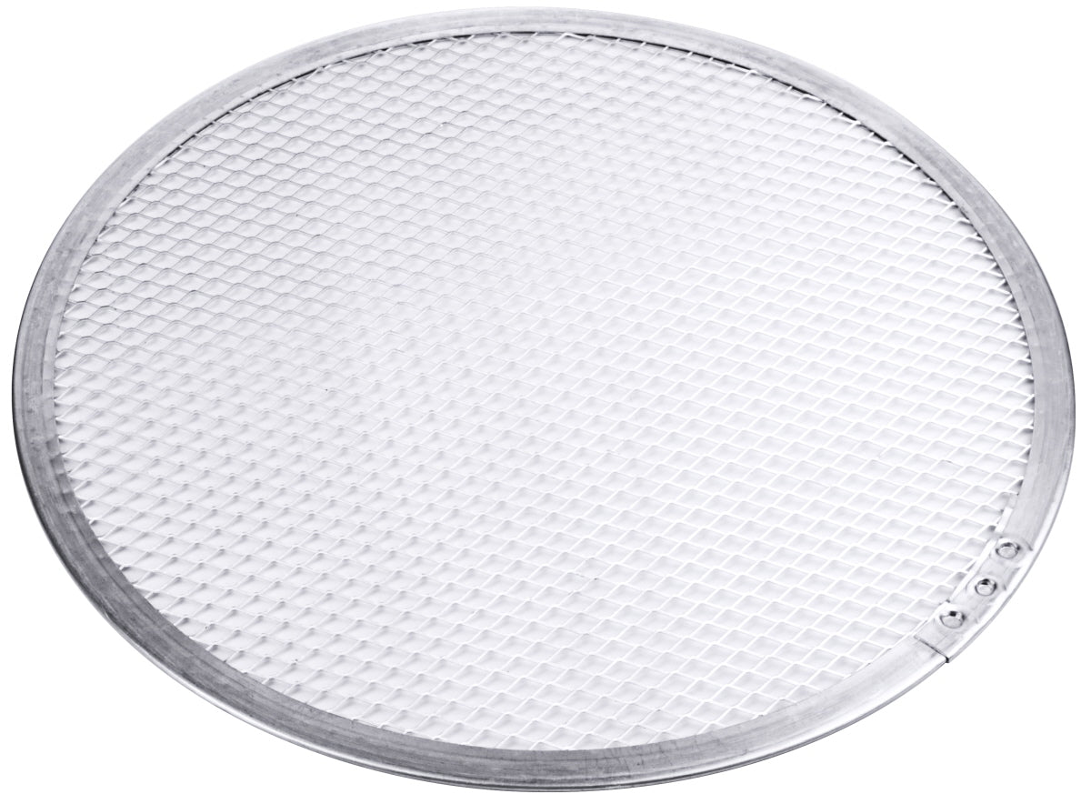 Rundes Pizzagitter aus Metall.