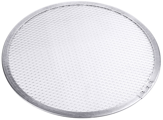 Rundes Pizzagitter aus Metall.