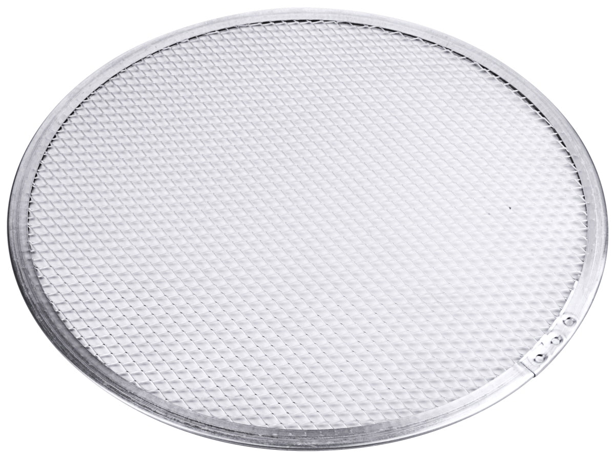 Rundes Pizzagitter aus Metall.