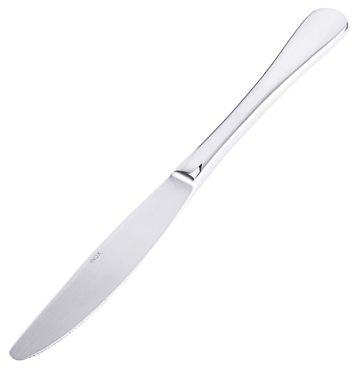 Silbernes Buttermesser aus Edelstahl.