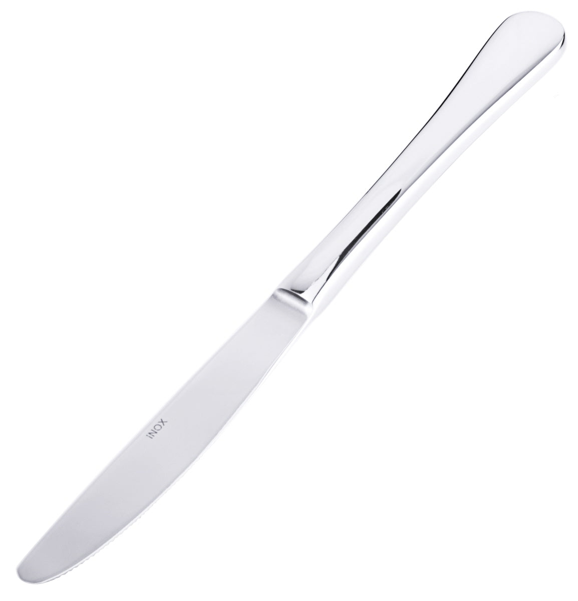 Silbernes Buttermesser aus Edelstahl.