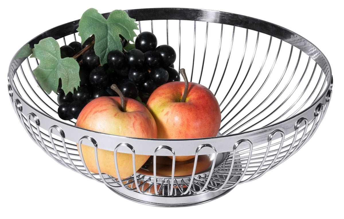 Obstschale mit Äpfeln und Trauben.