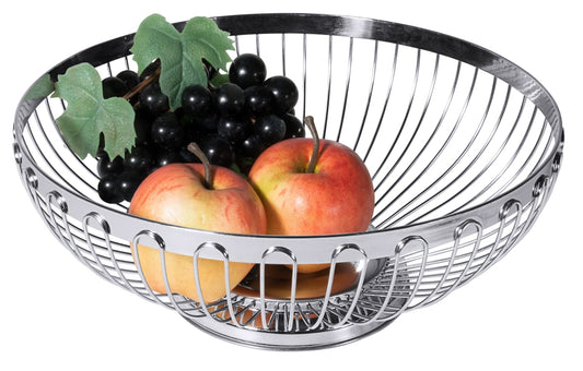 Obstschale mit Äpfeln und Trauben.
