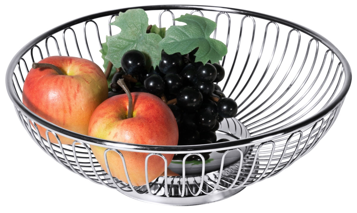 Obstschale mit Äpfeln und Trauben.