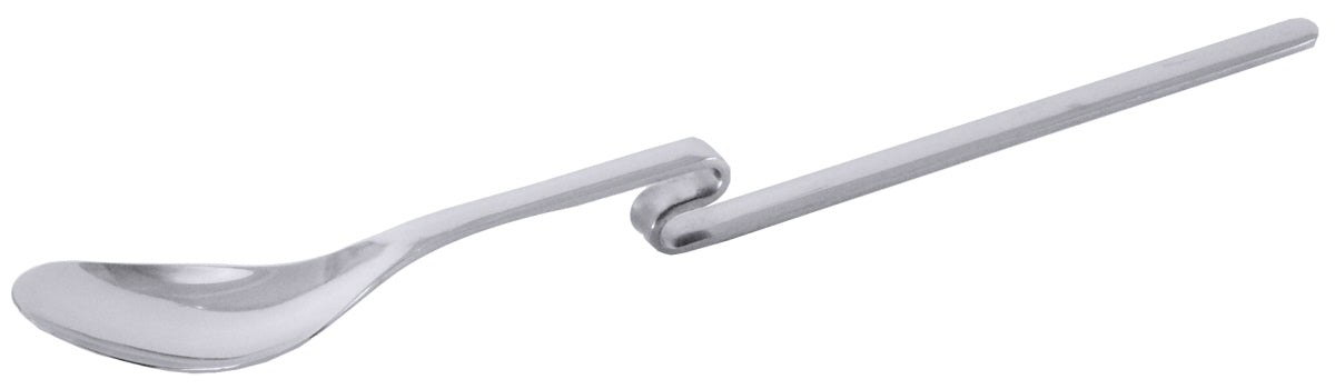 Löffel mit Haken aus Metall.