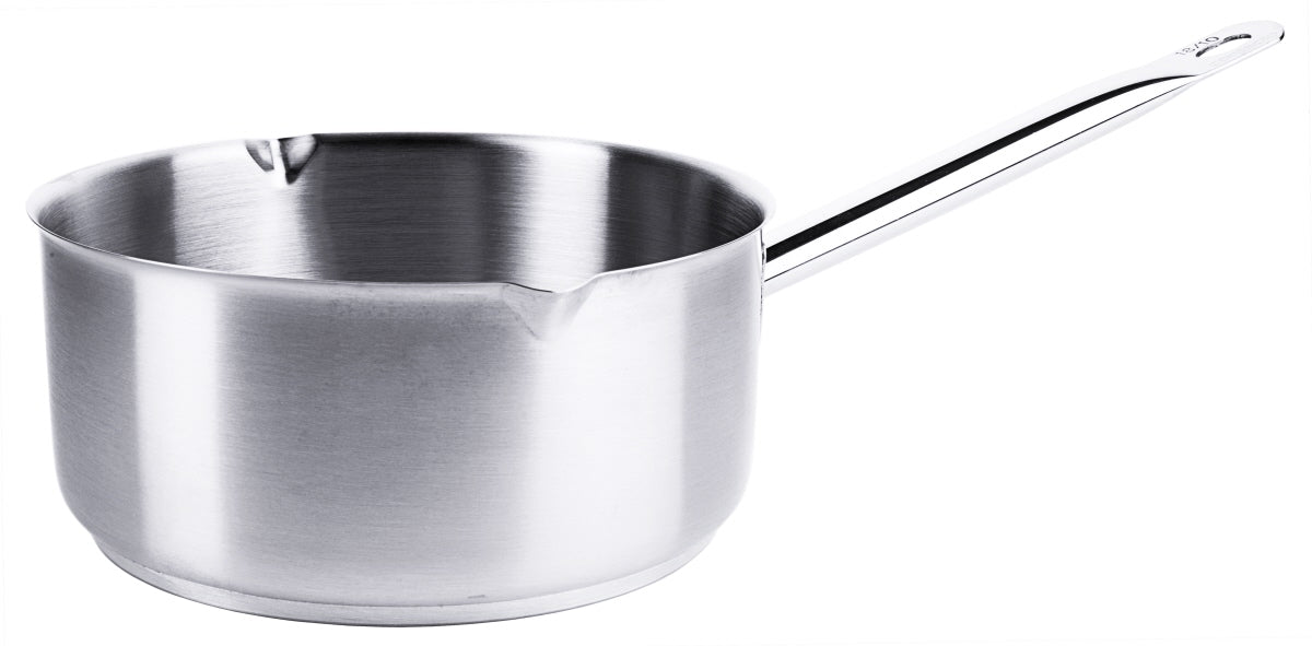 Edelstahltopf mit langem Stiel