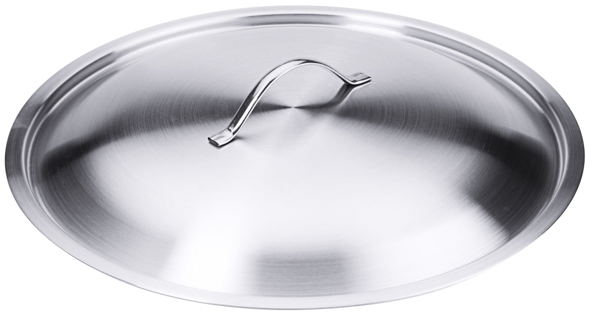 Edelstahl-Topfdeckel mit Griff.