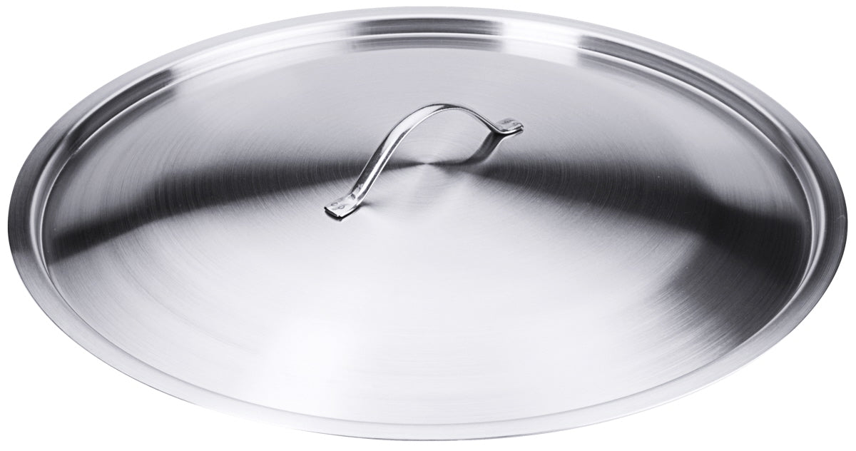 Edelstahl-Topfdeckel mit Griff.