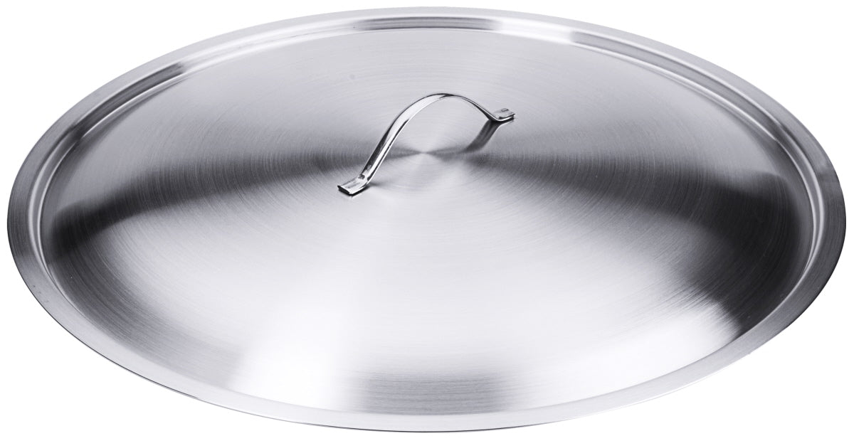 Edelstahl-Topfdeckel mit Griff.