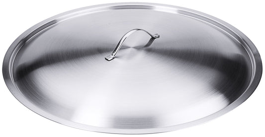 Edelstahl-Topfdeckel mit Griff.