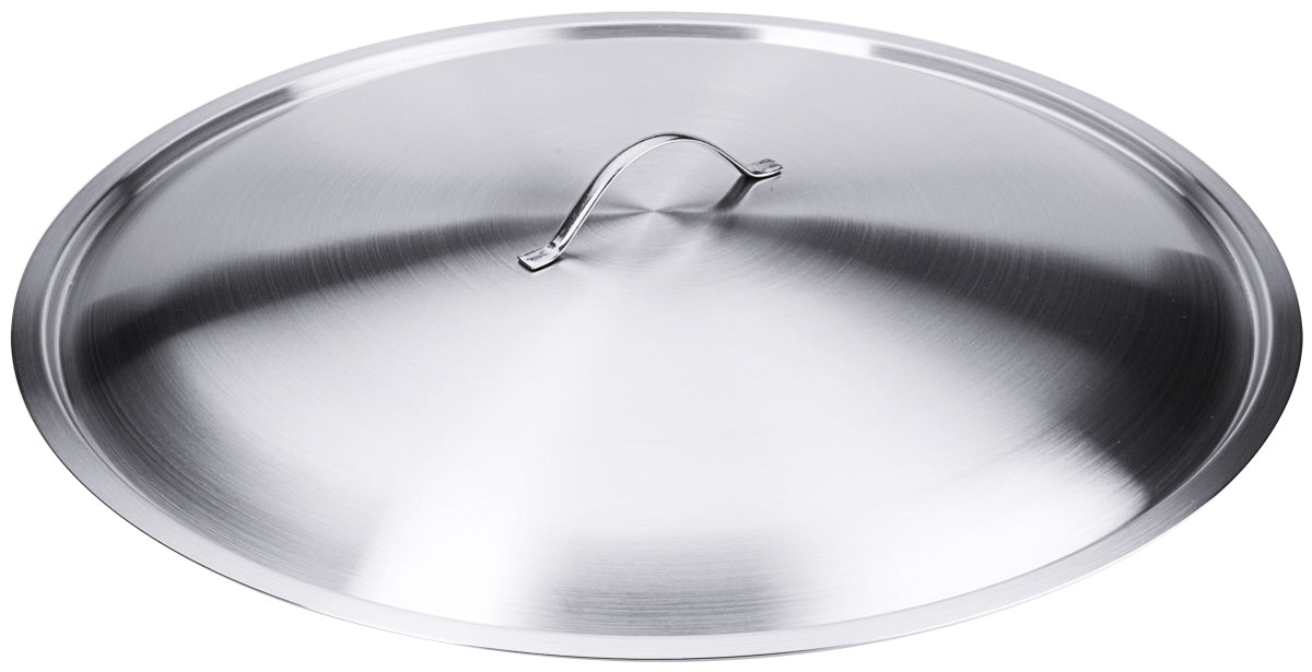 Edelstahl-Topfdeckel mit Griff.