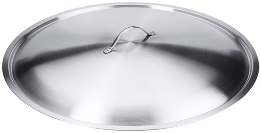 Edelstahl-Topfdeckel mit Griff.