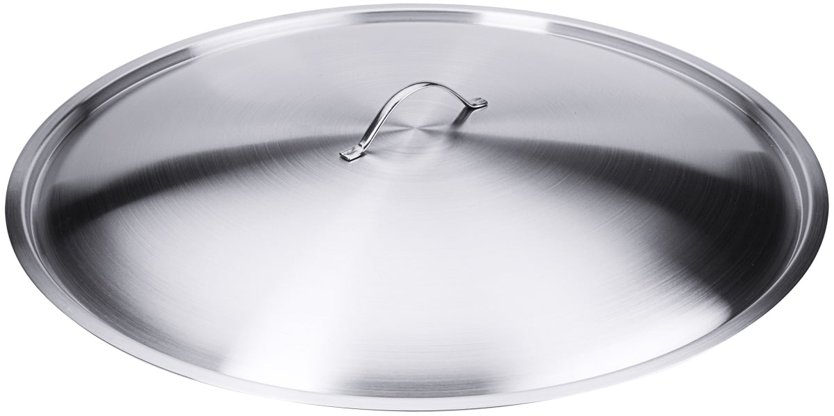 Edelstahl-Topfdeckel mit Griff.