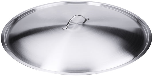 Edelstahl-Topfdeckel mit Griff.