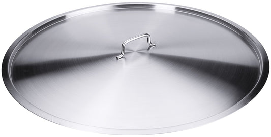 Edelstahl-Topfdeckel mit Griff.