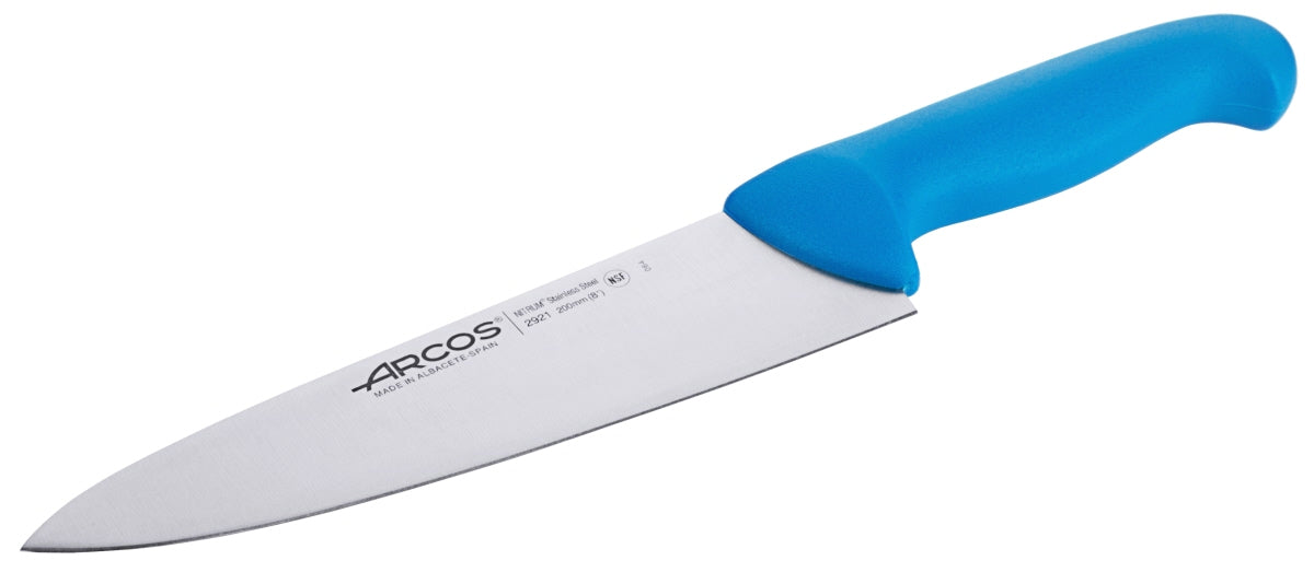 Professionelles Küchenmesser mit blauem Griff