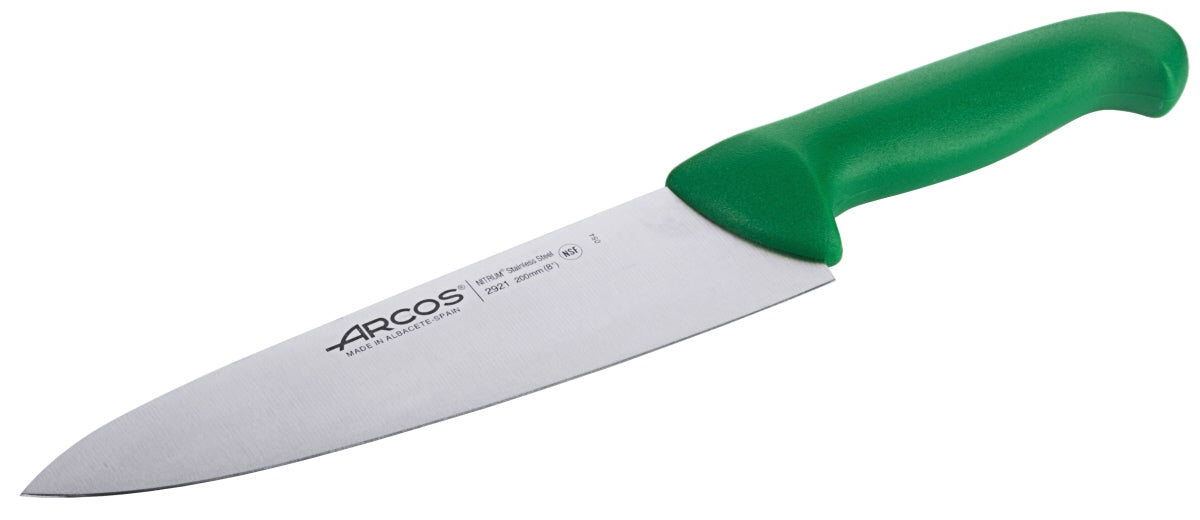 Küchenmesser mit grünem Griff
