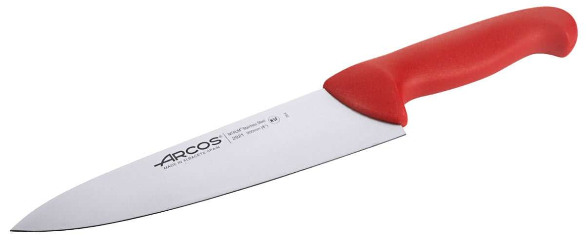 Kochmesser mit rotem Griff
