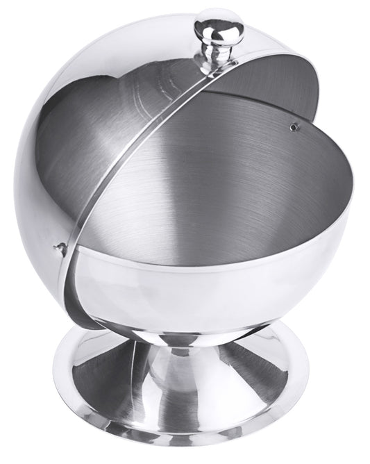 Silberne Schale mit Deckel.