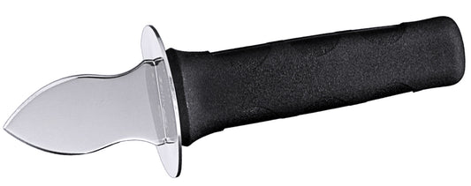 Austernmesser mit schwarzem Griff.