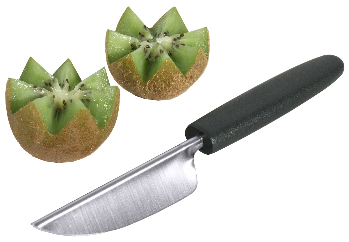 Messer und geschnittene Kiwis.