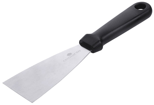 Spachtel mit schwarzem Griff.