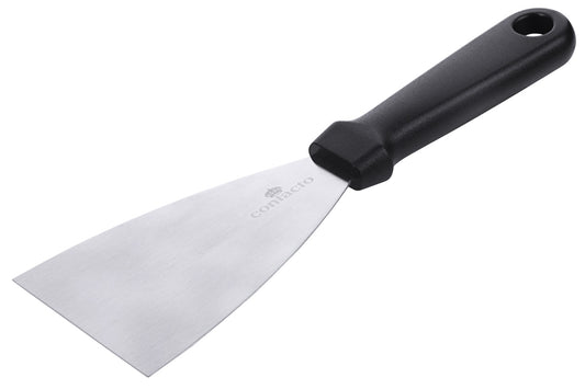 Küchenspatel mit schwarzem Griff.