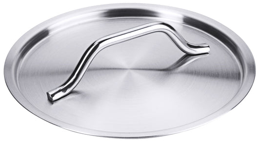 Edelstahl-Topfdeckel mit Griff.