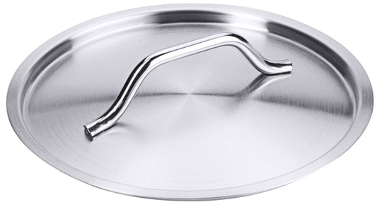 Edelstahl-Topfdeckel mit Griff.