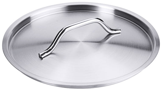 Edelstahl-Topfdeckel mit Griff.