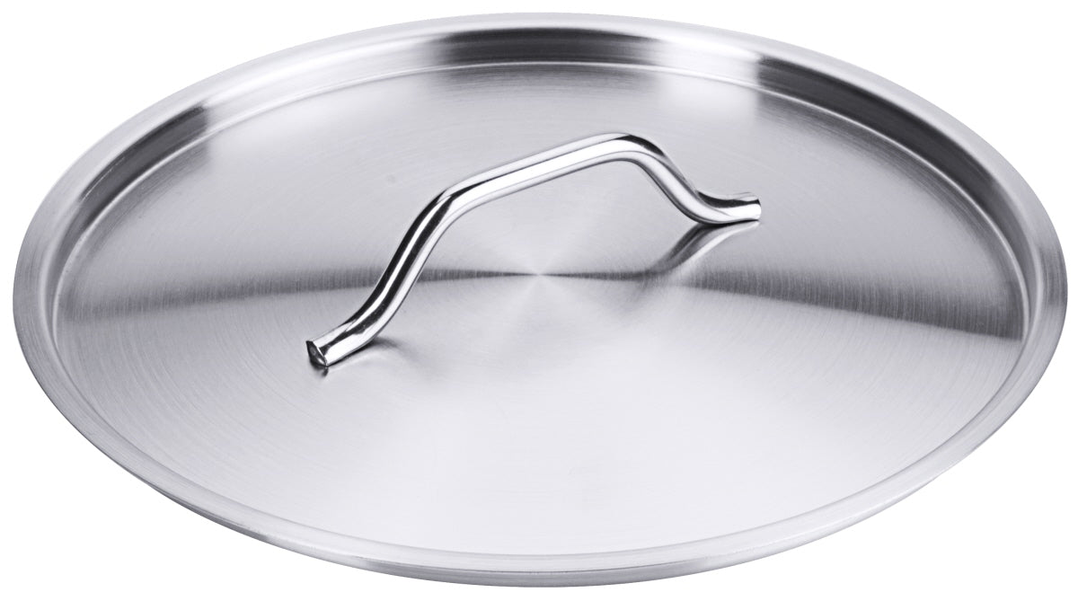Edelstahl-Topfdeckel mit Griff.